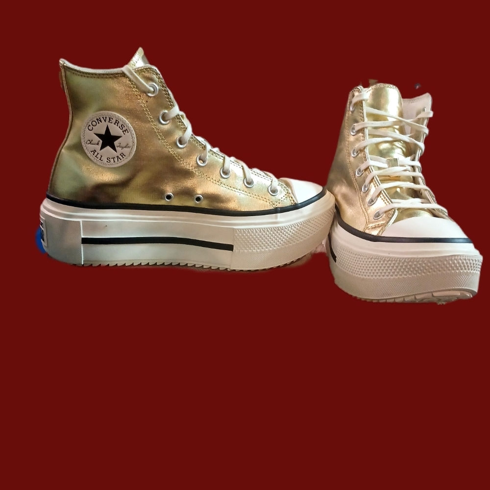 Converse Women's Gold High-Top Platform Sneakers